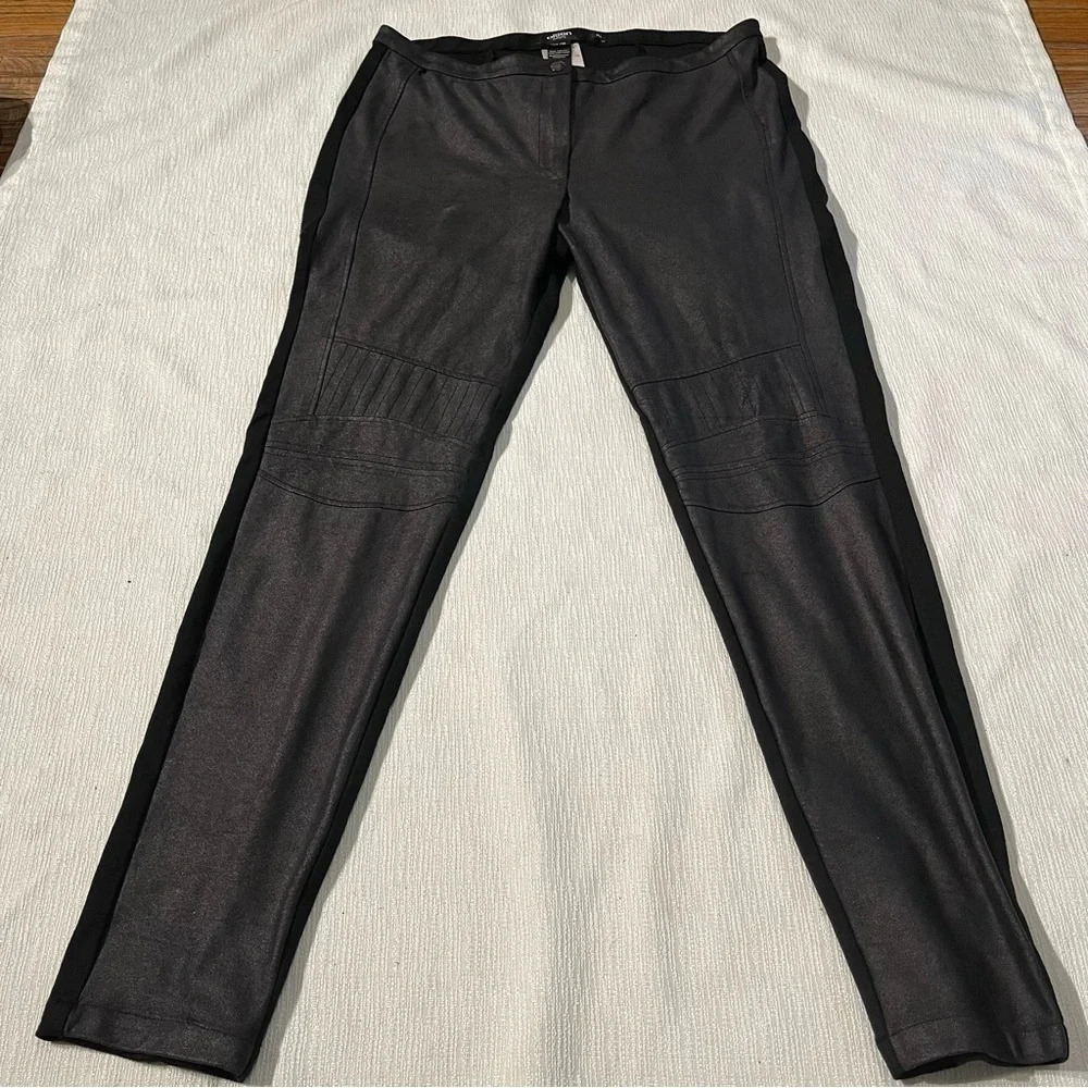 OLSEN WOMEN'S PANTS black shinny size 12